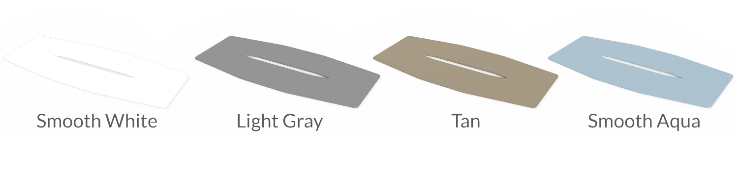 Smooth White, Light Gray, Tan, Smooth Aqua